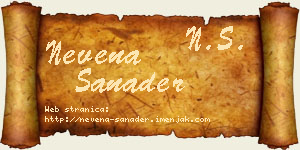 Nevena Sanader vizit kartica